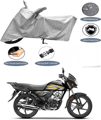 AutoGalaxy Waterproof Two Wheeler Cover for Honda(CD 110 Dream, Silver)