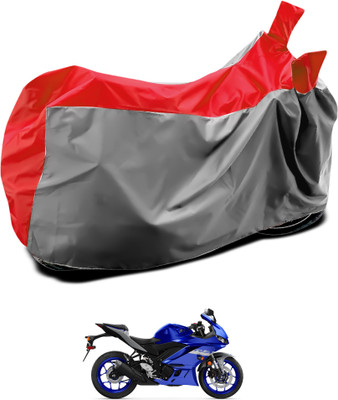 GOSHIV-car and bike accessories Waterproof Two Wheeler Cover for Yamaha(YZF R3, Grey, Blue)