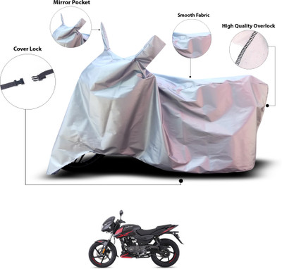 GOSHIV-car and bike accessories Waterproof Two Wheeler Cover for Bajaj(Silver)
