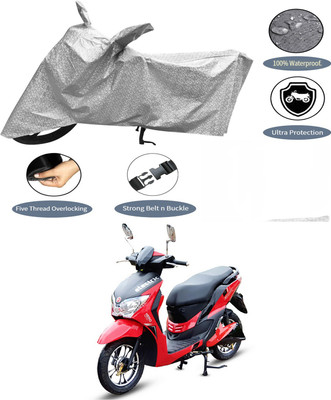 AutoGalaxy Waterproof Two Wheeler Cover for Hero Electric(Dash, Silver)