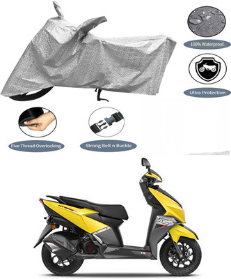 AutoGalaxy Waterproof Two Wheeler Cover for TVS(Ntorq 125, Silver)