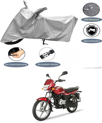 AutoGalaxy Waterproof Two Wheeler Cover for Bajaj(Platina 110, Silver)