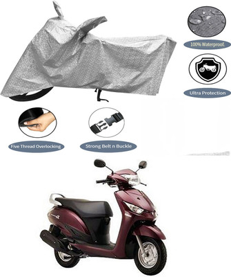 AutoGalaxy Waterproof Two Wheeler Cover for Yamaha(Alpha, Silver)