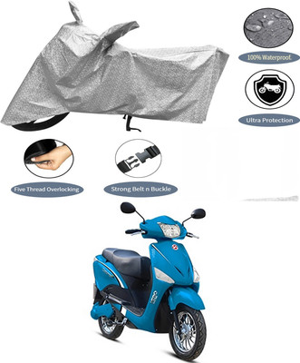 AutoGalaxy Waterproof Two Wheeler Cover for Hero(Electric Optima, Silver)