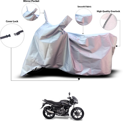 GOSHIV-car and bike accessories Waterproof Two Wheeler Cover for Bajaj(Pulsar, Silver)