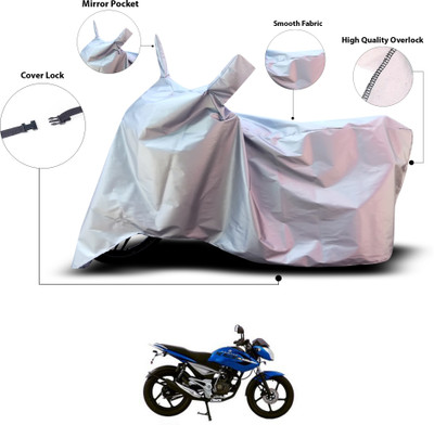 GOSHIV-car and bike accessories Waterproof Two Wheeler Cover for Bajaj(XCD 135, Silver)