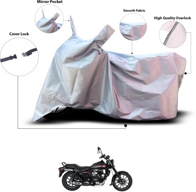 GOSHIV-car and bike accessories Waterproof Two Wheeler Cover for Bajaj(Avenger 220 Street, Silver)