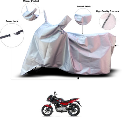 GOSHIV-car and bike accessories Waterproof Two Wheeler Cover for Bajaj(Pulsar 180 DTS-i, Silver)