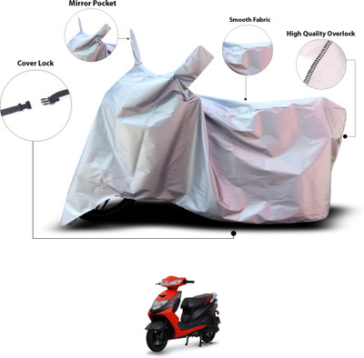 GOSHIV-car and bike accessories Waterproof Two Wheeler Cover for Ampere(Zeal, Silver)