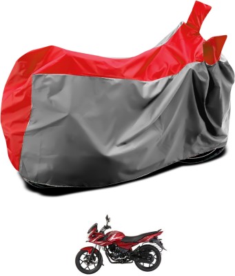 GOSHIV-car and bike accessories Two Wheeler Cover for Bajaj(Discover 150 f, Grey, Red)