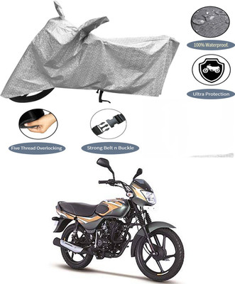 AutoGalaxy Waterproof Two Wheeler Cover for Bajaj(CT100, Silver)
