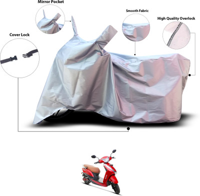 GOSHIV-car and bike accessories Waterproof Two Wheeler Cover for Ampere(Magnus, Silver)