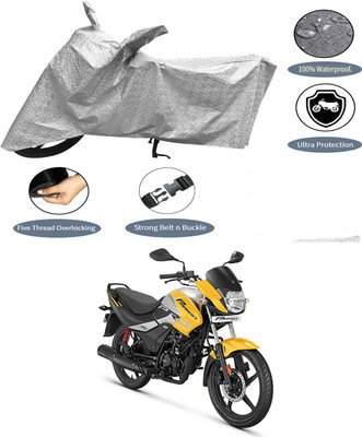 AutoGalaxy Waterproof Two Wheeler Cover for Hero(Passion Pro, Silver)
