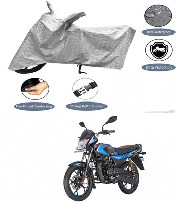 AutoGalaxy Waterproof Two Wheeler Cover for Bajaj(Platina 110 H-Gear, Silver)