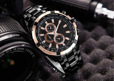 KNACK Black color stylish and professional new Luxirious fashion watches with chronograph design dial watch for men Analog Watch  - For Men