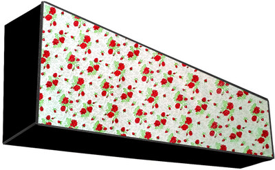 AAVYA UNIQUE FASHION Air Conditioner  Cover(Width: 114.3 cm, White,Red)