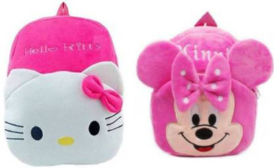 7Eleven Enterprise BM-combo of 2 pink minnie,pink hello kitty_663 12 L Backpack(Multicolor)