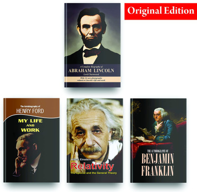Most Exclusive Non Fiction Books Bestsellers Set Of 4- Benjamin Franklin Autobiography, Life And Work Autobiography Of Henry Ford, Relativity By Einstein, Abraham Lincoln Autobiography Book(Paperback, Henry Ford, Albert Einstein, Abraham Lincoln)