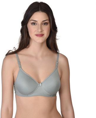 Emavic Women's Cotton Lightly Padded Non-Wired T-Shirt Bra Women T-Shirt Lightly Padded Bra(Grey)