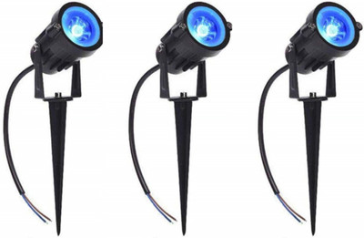 Ravi's Enterprise 3 W Basic Round Plug & Play LED Bulb(Blue, Pack of 3)
