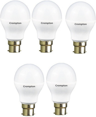 Crompton 3 W Basic Standard B22 LED Bulb(White, Pack of 5)
