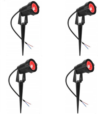 Ravi's Enterprise 3 W Basic Round Plug & Play LED Bulb(Red, Pack of 4)
