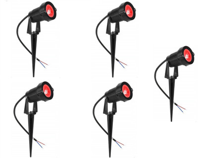 Ravi's Enterprise 3 W Basic Round Plug & Play LED Bulb(Red, Pack of 5)