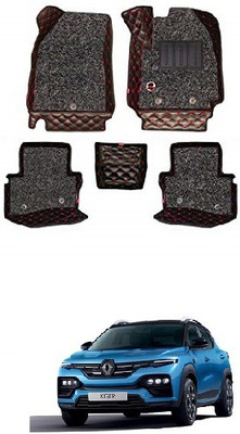 elegant Leatherite 7D Mat For  Renault Kiger(Black, White)