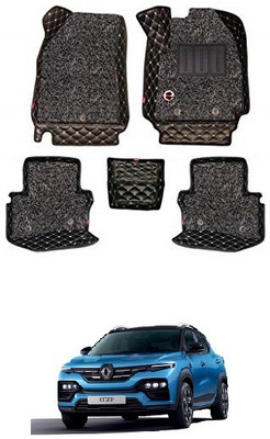 elegant Leatherite 7D Mat For  Renault Kiger(Black, White)