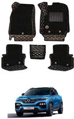elegant Leatherite 7D Mat For  Renault Kiger(Black, White)