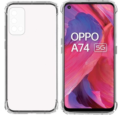 COVERNEW Back Cover for OPPO CPH2263 / A74 5G Black(Transparent, Grip Case, Pack of: 1)