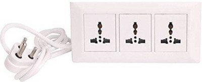 OsmiumPro Heavy Duty PVC Extension Board With 3 International Sockets 5 Meter Wire 6 A Three Pin Socket