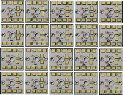 ROOPREKHA 20 Pcs 9 Watt MCPCB LED Bulb Raw Material CoolDay WHITE Color Light Electronic Hobby Kit