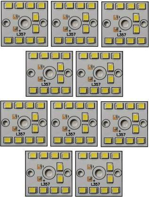 ROOPREKHA 10 Pcs 9 Watt MCPCB LED Bulb Raw Material CoolDay WHITE Color Light Electronic Hobby Kit