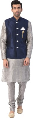 SG LEMAN Men Kurta Churidar Ethnic Jacket Set