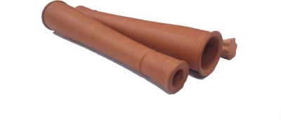 Hippnation Earthenware Outside Fitting Hookah Mouth Tip(Brown, Pack of 2)