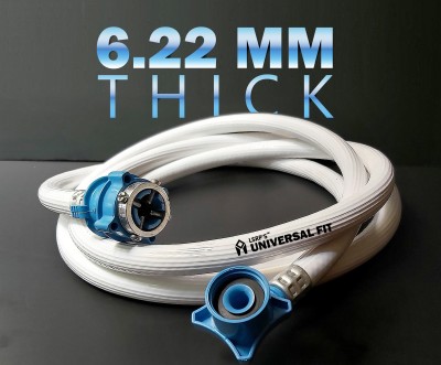 LSRP's Universal Fit 3 Meter hose inlet pipe (THE RAREST QUALITY 6.2MM THICK) for Top Loading Fully Automatic Washing Machine Water Inflow Hose Pipe With Inlet Hose Faucet Water Tap Adapter Connector Hose Pipe(300 cm)