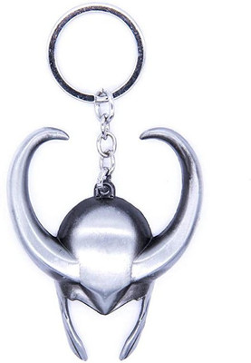 RVM Toys Loki Keychain Helmet Crown Superhero Movie Collectible Metal Grey Key chain for Car Bike Keys Men Women Keyring Key Chain