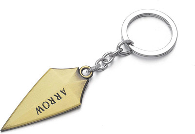 RVM Toys Green Arrow Keychain Oliver Queen Arrow Logo Key Chain Metal Bronze Key Ring for Men and Boys Key Chain