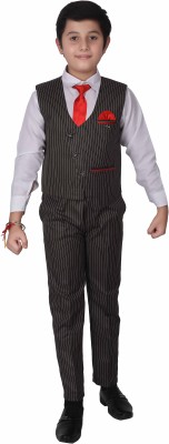 PRO ETHIC Boys Party(Festive) Waistcoat Shirt(Black)