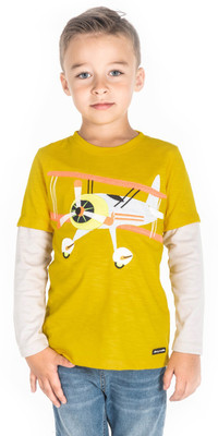Nitt Hyman  - Cherry Crumble Boys Embroidered Polycotton Regular T Shirt(Yellow, Pack of 1)