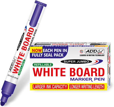 Add Gel Gel WHITE BOARD MARKER BLUE PACK OF 40 MARKERS(Set of 40, Blue)