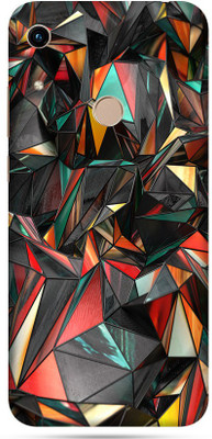 OggyBaba honor huawei 8a prime Mobile Skin(Red Polygon Skin Matte Finish)