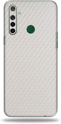 TJ CREATION Realme 5i Mobile Skin(Ultra Super White Carbon Fiber Skin With High Matte Finish.)