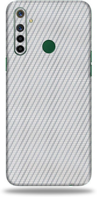 TJ CREATION Realme 5i Mobile Skin(Ultra Super Siliver Carbon Fiber Skin With High Matte Finish.)