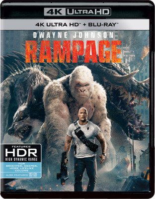 Rampage (2018) (4K UHD + Blu-ray) (2-Disc Set) (Region Free) (Fully Packaged Import)(4K(UHD) Blu-ray English)
