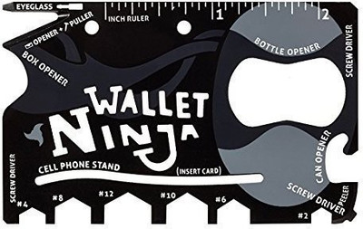 KANABEE iNinja Tools Black Swiss Army Knive(18 in 1 Multipurpose) 18 Multi-utility Knife(Black)
