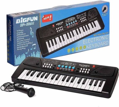 Haulsale BF-430 37 Key Piano Keyboard | DC Power Option, Microphone, Multi-Function-42(Black)