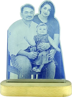 Blue Crystal Acrylic Table Photo Frame(White, 1 Photo(s), 18 X 13 CM)