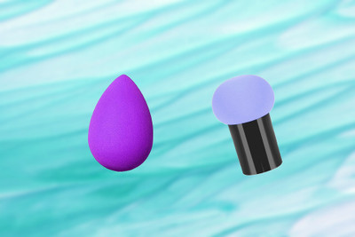 s.f.r color beauty set of 2 ( blender+ mushroom ) Piece Beauty Blender for Liquid, Cream and Powder Sponge Makeup Puff.(colors & Shapes May Vary)A2